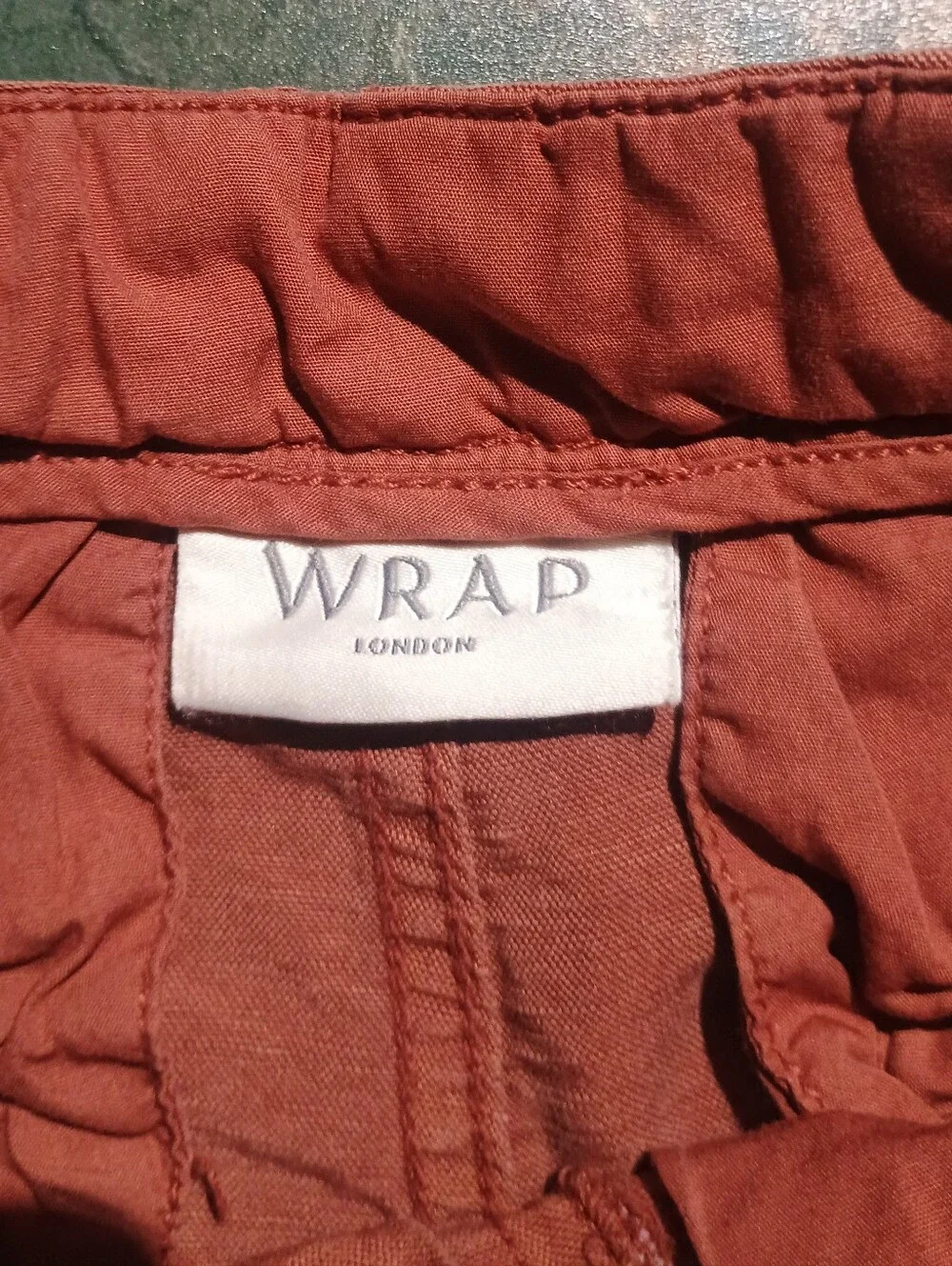 Wrap London Men's Rust-Brown Relaxed Chinos